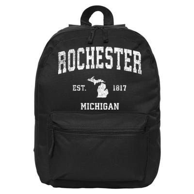 Rochester Michigan Mi Vintage Sports 16 in Basic Backpack