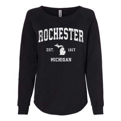 Rochester Michigan Mi Vintage Sports Womens California Wash Sweatshirt