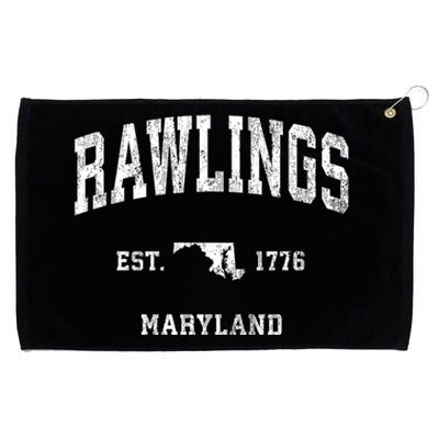 Rawlings Maryland Md Vintage Athletic Black Sports Grommeted Golf Towel