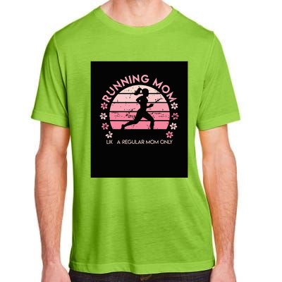 Running Mom Mother Ladies Marathon Run Half Marathon Adult ChromaSoft Performance T-Shirt