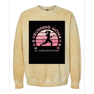 Running Mom Mother Ladies Marathon Run Half Marathon Colorblast Crewneck Sweatshirt