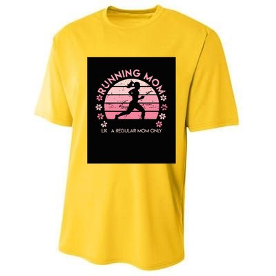 Running Mom Mother Ladies Marathon Run Half Marathon Performance Sprint T-Shirt