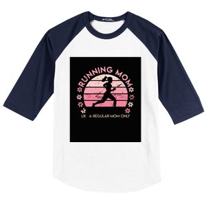 Running Mom Mother Ladies Marathon Run Half Marathon Baseball Sleeve Shirt