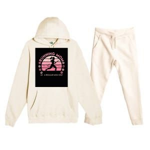 Running Mom Mother Ladies Marathon Run Half Marathon Premium Hooded Sweatsuit Set