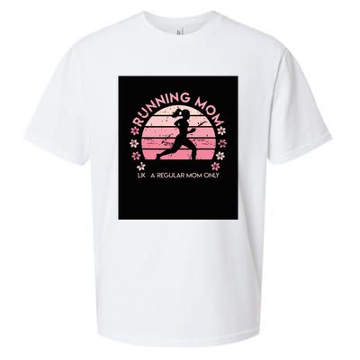 Running Mom Mother Ladies Marathon Run Half Marathon Sueded Cloud Jersey T-Shirt