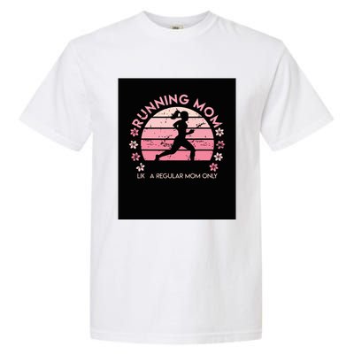 Running Mom Mother Ladies Marathon Run Half Marathon Garment-Dyed Heavyweight T-Shirt