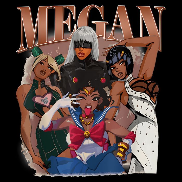 Retro Megan Moon Megan First Name Personalized Vintage Flat Bill Trucker Hat