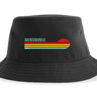 Retro Menominee Michigan Sustainable Bucket Hat