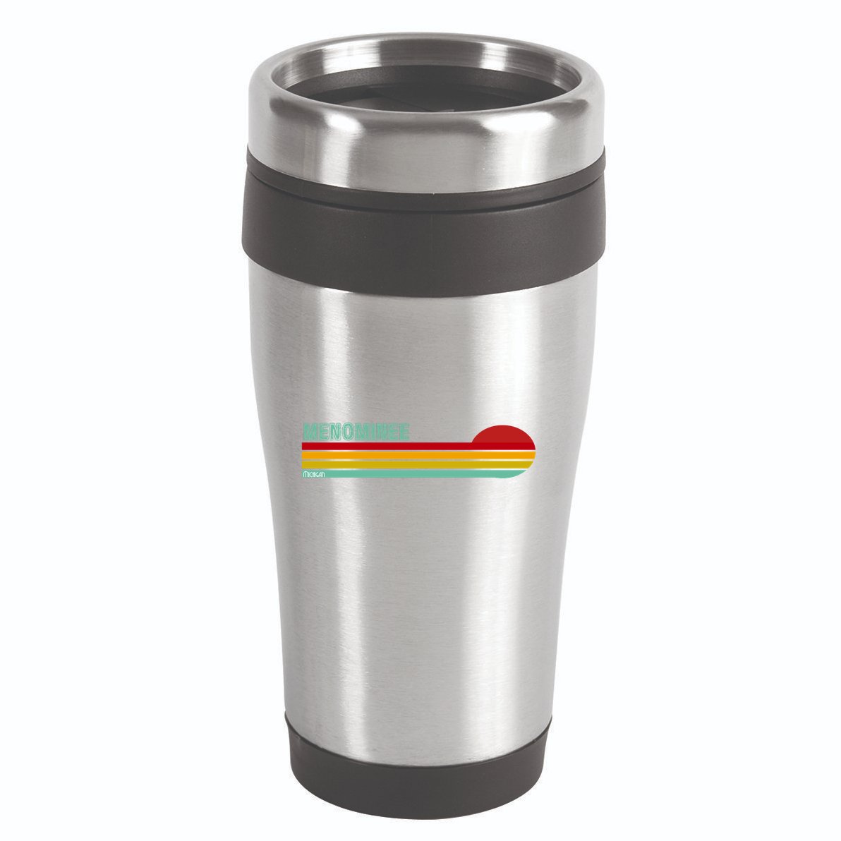 Retro Menominee Michigan 16oz Travel Tumbler