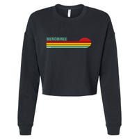 Retro Menominee Michigan Cropped Pullover Crew