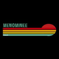 Retro Menominee Michigan Cropped Pullover Crew