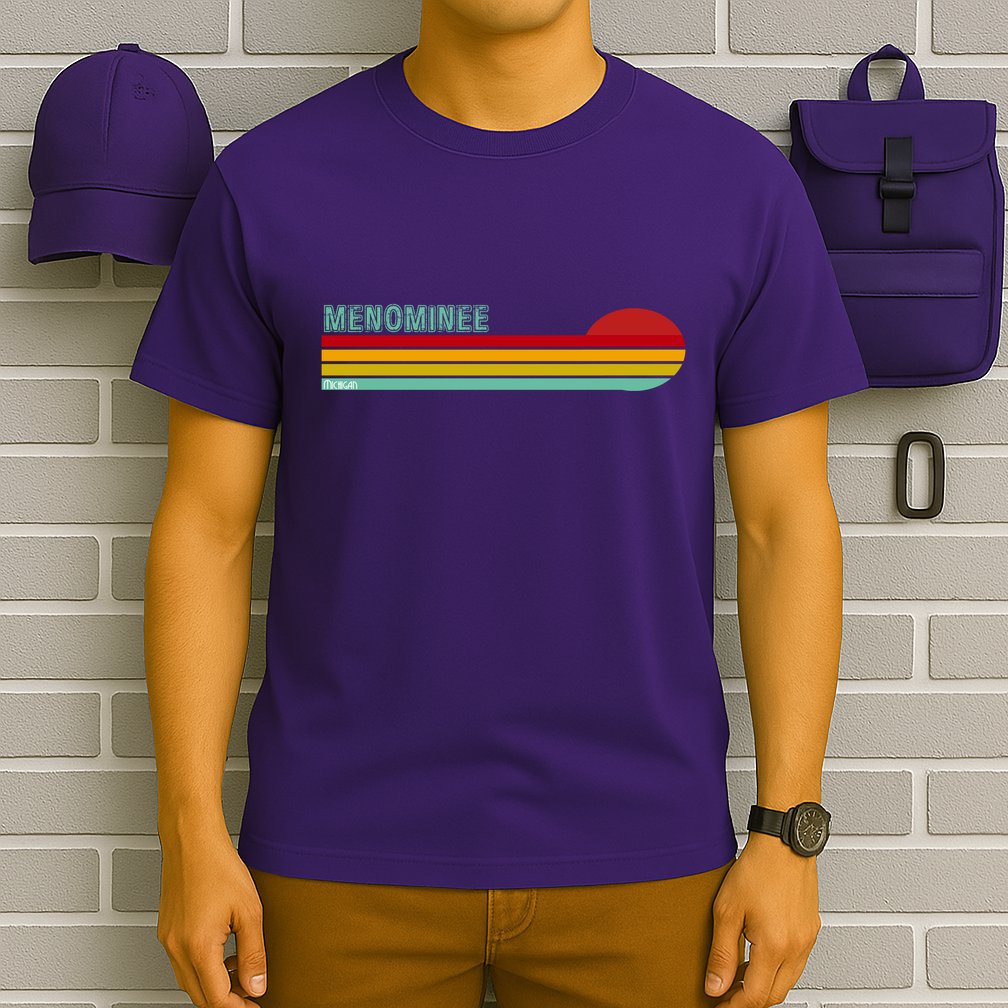 Retro Menominee Michigan T-Shirt