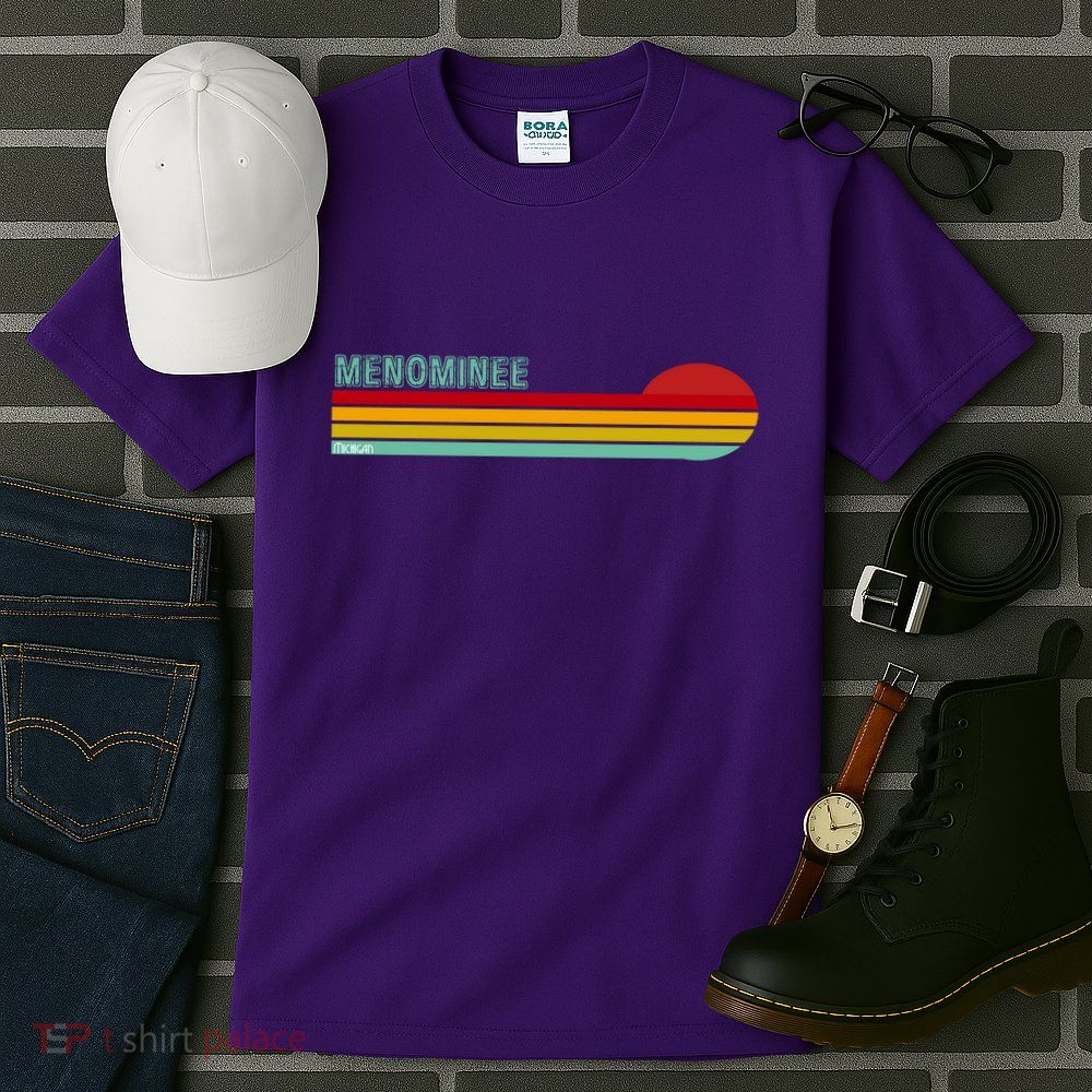 Retro Menominee Michigan Tall T-Shirt