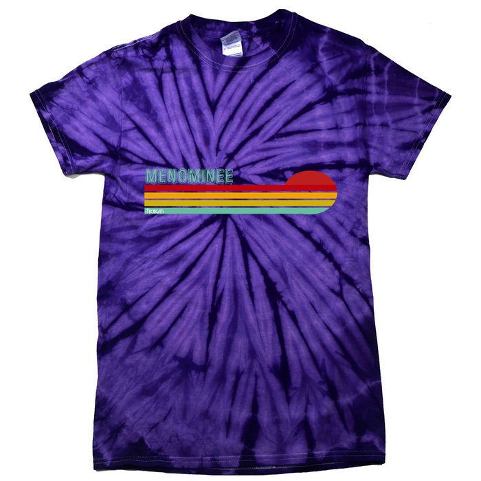 Retro Menominee Michigan Tie-Dye T-Shirt