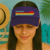 Retro Menominee Michigan Visor