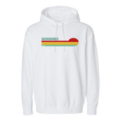 Retro Menominee Michigan Garment-Dyed Fleece Hoodie