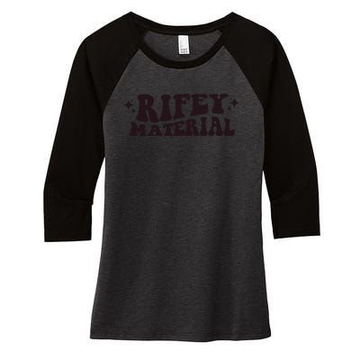 Rifey Material Matt Rife Women's Tri-Blend 3/4-Sleeve Raglan Shirt