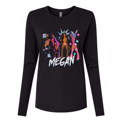 Retro Megan Moon Megan First Name Personalized Vintage Womens Cotton Relaxed Long Sleeve T-Shirt