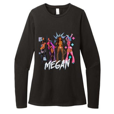 Retro Megan Moon Megan First Name Personalized Vintage Womens CVC Long Sleeve Shirt