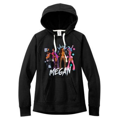 Retro Megan Moon Megan First Name Personalized Vintage Women's Fleece Hoodie