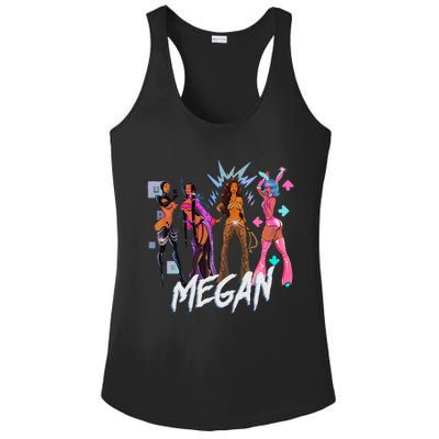 Retro Megan Moon Megan First Name Personalized Vintage Ladies PosiCharge Competitor Racerback Tank