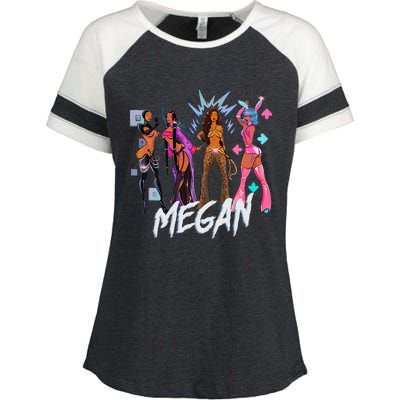 Retro Megan Moon Megan First Name Personalized Vintage Enza Ladies Jersey Colorblock Tee