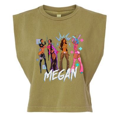 Retro Megan Moon Megan First Name Personalized Vintage Garment-Dyed Women's Muscle Tee