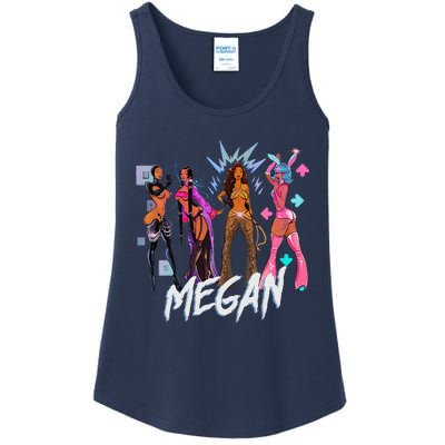 Retro Megan Moon Megan First Name Personalized Vintage Ladies Essential Tank