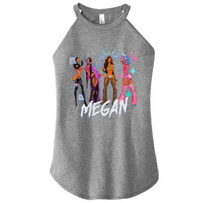 Retro Megan Moon Megan First Name Personalized Vintage Women's Perfect Tri Rocker Tank