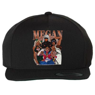 Retro Megan Moon Megan First Name Personalized Vintage Wool Snapback Cap