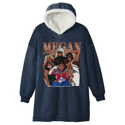 Retro Megan Moon Megan First Name Personalized Vintage Hooded Wearable Blanket