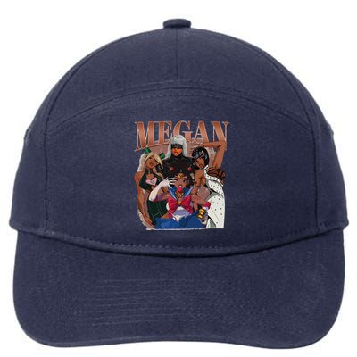 Retro Megan Moon Megan First Name Personalized Vintage 7-Panel Snapback Hat