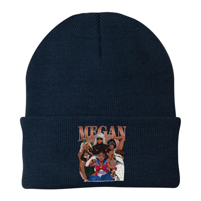 Retro Megan Moon Megan First Name Personalized Vintage Knit Cap Winter Beanie