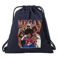 Retro Megan Moon Megan First Name Personalized Vintage Drawstring Bag