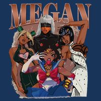 Retro Megan Moon Megan First Name Personalized Vintage Drawstring Bag