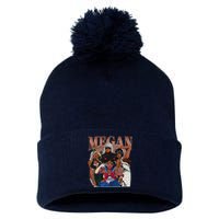 Retro Megan Moon Megan First Name Personalized Vintage Pom Pom 12in Knit Beanie