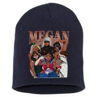 Retro Megan Moon Megan First Name Personalized Vintage Short Acrylic Beanie