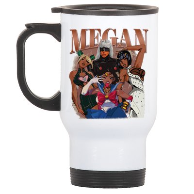 Retro Megan Moon Megan First Name Personalized Vintage Stainless Steel Travel Mug