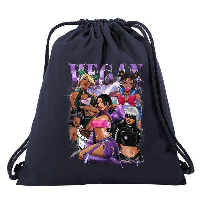Retro Megan Moon Megan First Name Personalized Vintage Drawstring Bag