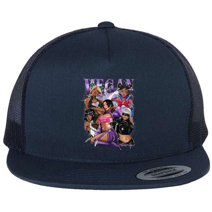 Retro Megan Moon Megan First Name Personalized Vintage Flat Bill Trucker Hat