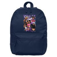 Retro Megan Moon Megan First Name Personalized Vintage 16 in Basic Backpack