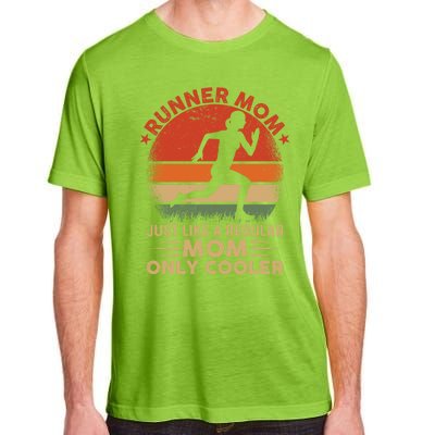 Runner Mom Marathon Race Track And Field Mothers Day Gift Adult ChromaSoft Performance T-Shirt