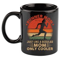 Runner Mom Marathon Race Track And Field Mothers Day Gift 11oz C Handle Ceramic Mug