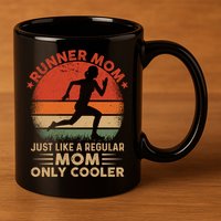 Runner Mom Marathon Race Track And Field Mothers Day Gift 11oz C Handle Ceramic Mug