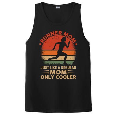 Runner Mom Marathon Race Track And Field Mothers Day Gift PosiCharge Competitor Tank