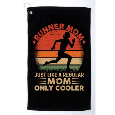 Runner Mom Marathon Race Track And Field Mothers Day Gift Golf Towel