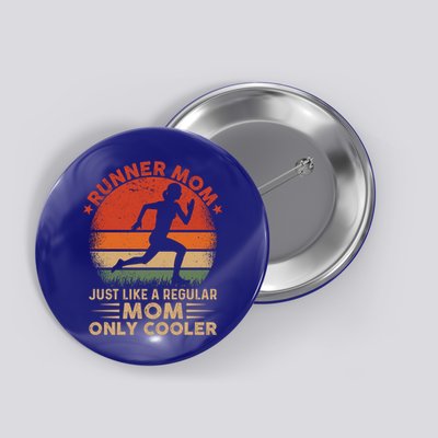 Runner Mom Marathon Race Track And Field Mothers Day Gift Button