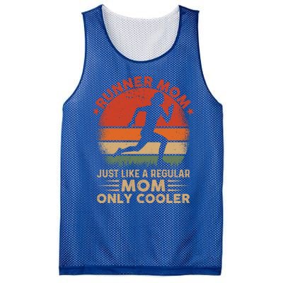 Runner Mom Marathon Race Track And Field Mothers Day Gift Mesh Reversible Basketball Jersey Tank