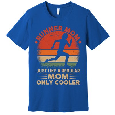 Runner Mom Marathon Race Track And Field Mothers Day Gift Premium T-Shirt