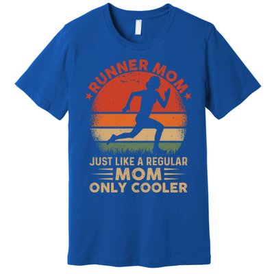 Runner Mom Marathon Race Track And Field Mothers Day Gift Premium T-Shirt